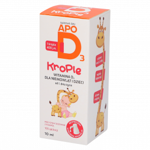 [30.06.2026] ApoD3 Krople 400 j.m. suplement diety z witaminą D3 10 ml - zdjęcie produktu
