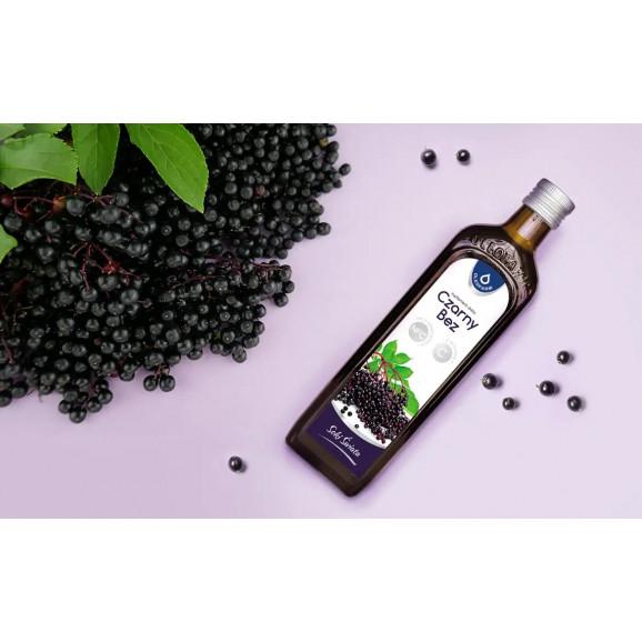 Oleofarm, Sok z czarnego bzu z witaminą C – suplement diety (490 ml) - zdjęcie produktu