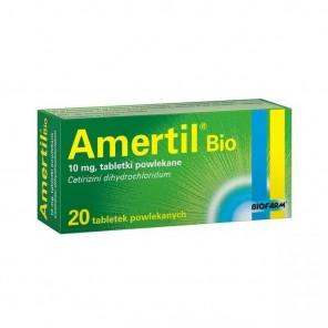 Amertil Bio 10 mg – lek przeciwhistaminowy (20 tabletek powlekanych) - zdjęcie produktu