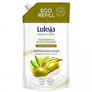 Luksja Creamy & Soft, kremowe mydło w płynie, oliwka i jogurt zapas (900 ml) - zdjęcie produktu