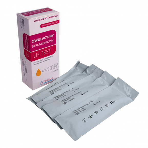 Test Owulacyjny Strumieniowy LH wyrób medyczny (5 sztuk) Test Owulacyjny Strumieniowy LH wyrób medyczny (5 sztuk) - zdjęcie produktu