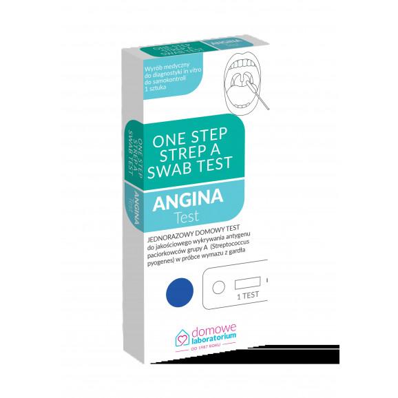 Domowe Laboratorium Angina Test Strep A – domowy test na paciorkowca (Strep A), wyrób medyczny (1 szt.) - zdjęcie produktu