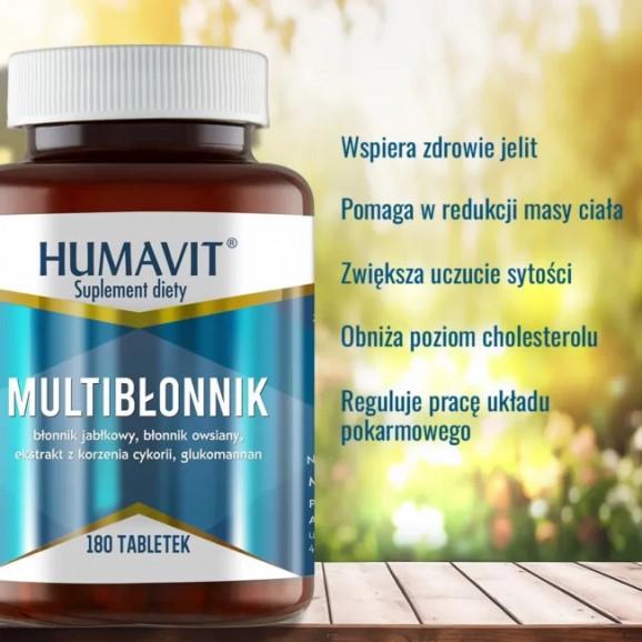 Humavit Multi-Błonnik – suplement diety (180 tabletek) - zdjęcie produktu