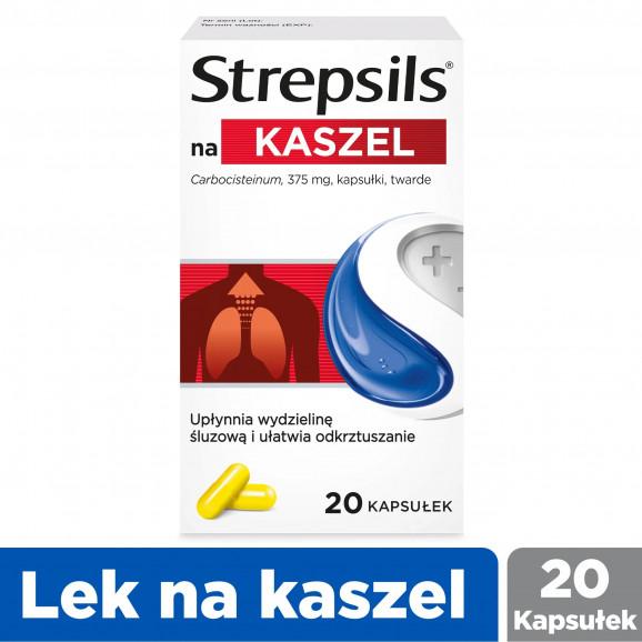 [30.06.2026] Strepsils na kaszel 375 mg, 20 kapsułek twardych - zdjęcie produktu