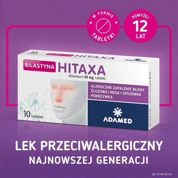 [30.06.2026] Bilastyna Hitaxa 20 mg – tabletki, lek bez recepty (10 tabletek) - zdjęcie produktu