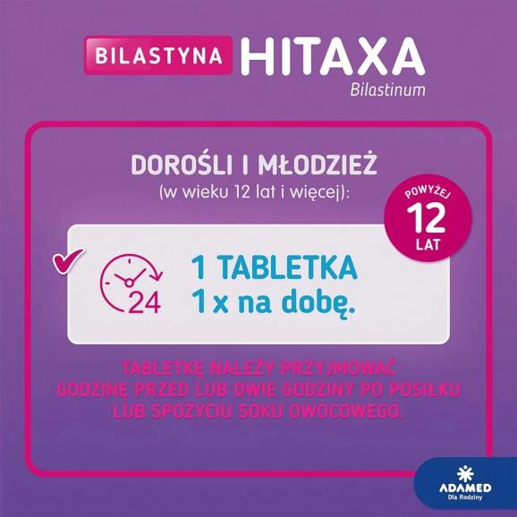 [30.06.2026] Bilastyna Hitaxa 20 mg – tabletki, lek bez recepty (10 tabletek) - zdjęcie produktu