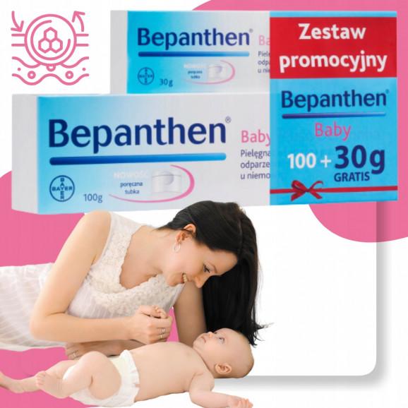 Bepanthen Baby, maść ochronna – zestaw 100 g + 30 g Bepanthen Baby, maść ochronna – zestaw 100 g + 30 g - zdjęcie produktu