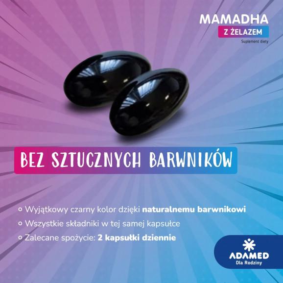 [30.06.2026] MamaDHA z żelazem, kapsułki – suplement diety (60 szt.) - zdjęcie produktu