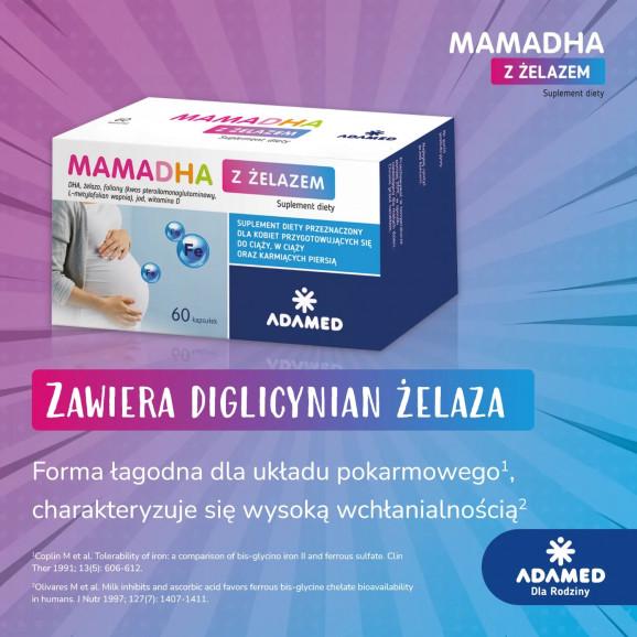 [30.06.2026] MamaDHA z żelazem, kapsułki – suplement diety (60 szt.) - zdjęcie produktu