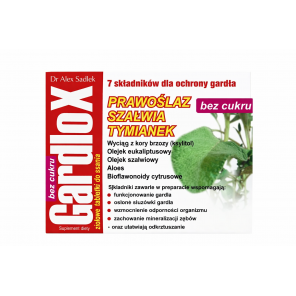 Gardlox tabletki na ból gardła o smaku wiśniowo-cytrynowym bez cukru – suplement diety (16 pastylek) - zdjęcie produktu