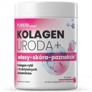 [30.06.2026] Pureo Health Kolagen Uroda+ smak truskawka-malina – suplement diety (129 g, 30 porcji) - zdjęcie produktu