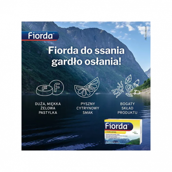 [30.06.2026] Fiorda, smak cytrynowy – suplement diety (30 pastylek do ssania) - zdjęcie produktu