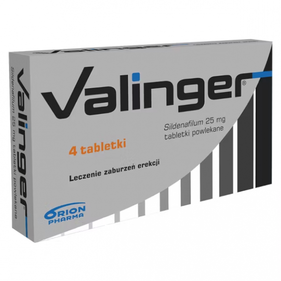 Valinger 25 mg, 4 tabletki powlekane Valinger 25 mg, 4 tabletki powlekane - zdjęcie produktu