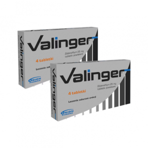 Valinger 25 mg, 4 tabletki powlekane 2 sztuki - zdjęcie produktu