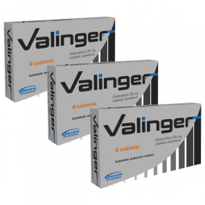 Valinger 25 mg, 4 tabletki powlekane 3 sztuki - zdjęcie produktu