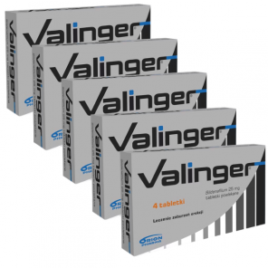 Valinger 25 mg, 4 tabletki powlekane 5 sztuk - zdjęcie produktu