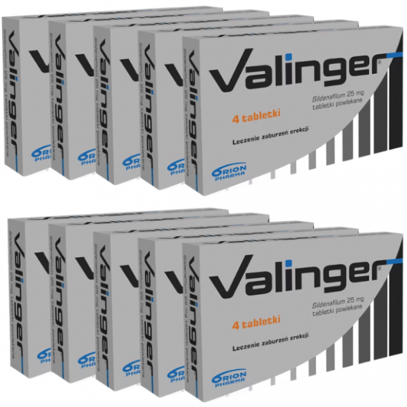 Valinger 25 mg, 4 tabletki powlekane 10 sztuk Valinger 25 mg, 4 tabletki powlekane 10 sztuk - zdjęcie produktu