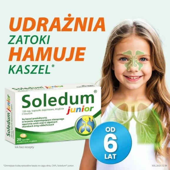 [30.06.2026] Soledum Junior 100 mg – kapsułki dojelitowe miękkie (20 kapsułek) - zdjęcie produktu