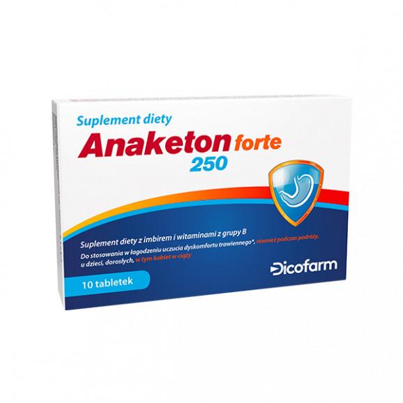 Anaketon Forte 250 – suplement diety (10 tabletek) Anaketon Forte 250 – suplement diety (10 tabletek) - zdjęcie produktu