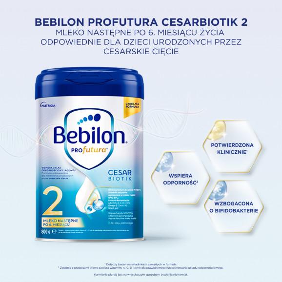 Zestaw Bebilon Profutura CesarBiotik 2 (3x800g) + maść przeciw odparzeniom Bepanthen Baby 30g - zdjęcie produktu