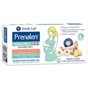 Prenalen Mdłości Gastro Komfort, smak cytrynowo-pomarańczowy – suplement diety (24 tabletki do ssania) - zdjęcie produktu