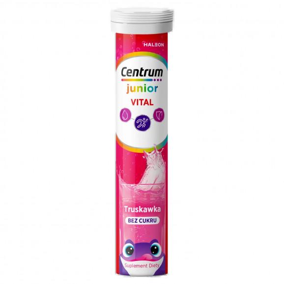 Centrum Vital Junior truskawka – suplement diety (20 tabletek musujących) - zdjęcie produktu