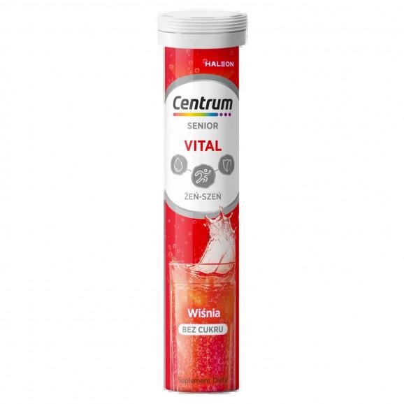 Centrum Vital Senior Wiśnia bez cukru – suplement diety (20 tabletek musujących) - zdjęcie produktu