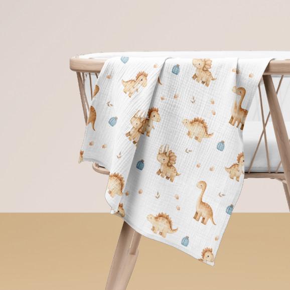 Bocioland Pieluszki muślinowe 70x70 cm 3-pack niebieskie (BL301) - zdjęcie produktu