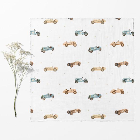 Bocioland Pieluszki muślinowe 70x70 cm 3-pack niebieskie (BL301) - zdjęcie produktu