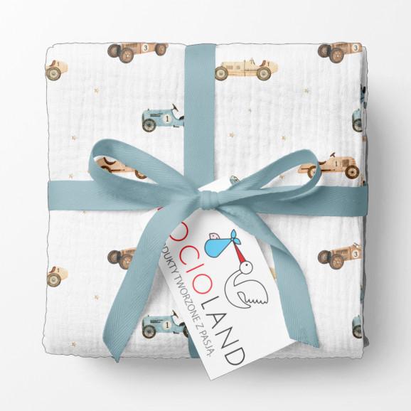 Bocioland Pieluszki muślinowe 70x70 cm 3-pack niebieskie (BL301) - zdjęcie produktu