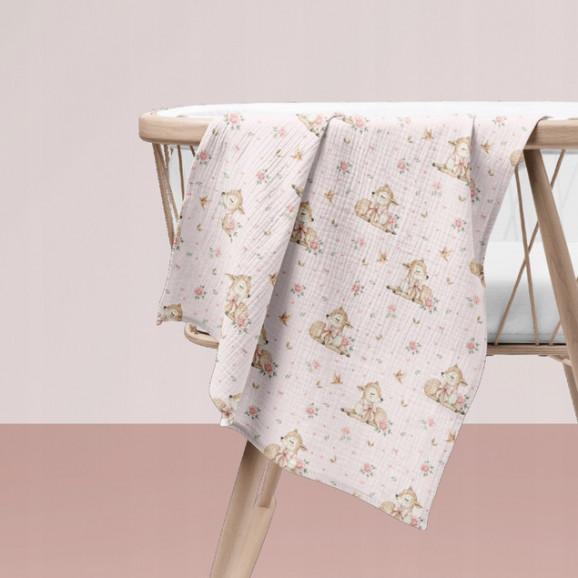 Bocioland Pieluszki muślinowe 70x70 cm 3-pack Róż (BL303) - zdjęcie produktu