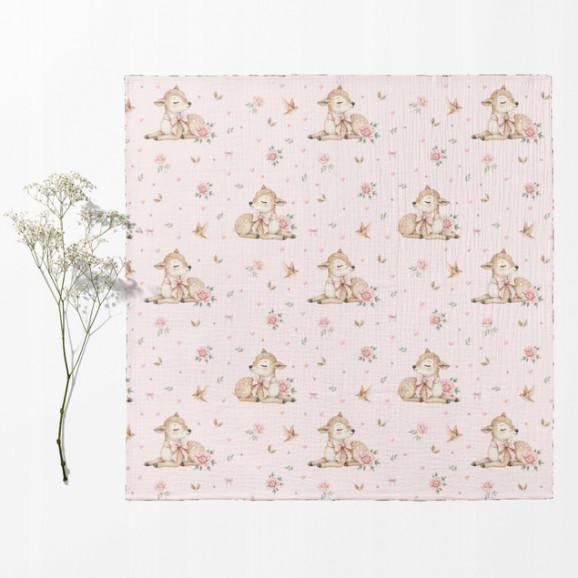 Bocioland Pieluszki muślinowe 70x70 cm 3-pack Róż (BL303) - zdjęcie produktu