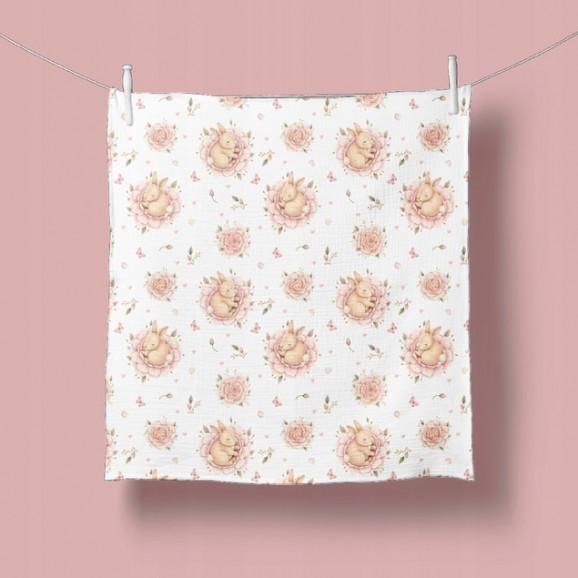 Bocioland Pieluszki muślinowe 70x70 cm 3-pack Róż (BL303) - zdjęcie produktu