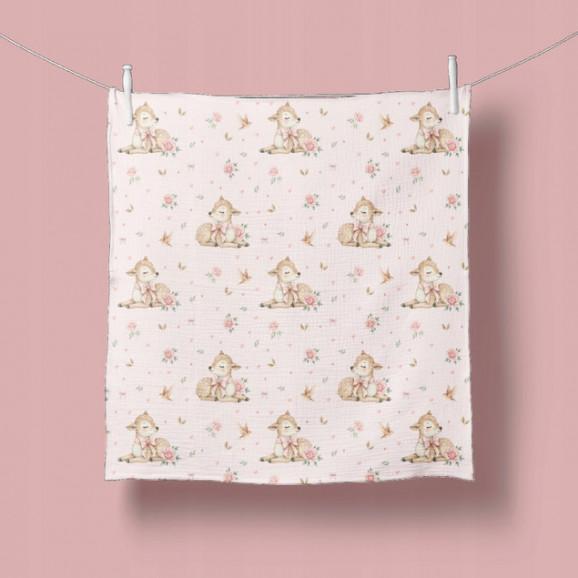 Bocioland Pieluszki muślinowe 70x70 cm 3-pack Róż (BL303) - zdjęcie produktu