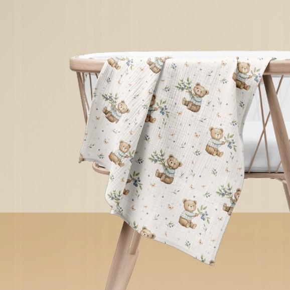 Bocioland 3022 Pieluszki muślinowe 70x70 cm 3-pack zielone BL302 - zdjęcie produktu