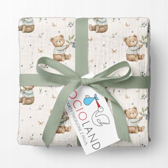 Bocioland 3022 Pieluszki muślinowe 70x70 cm 3-pack zielone BL302 - zdjęcie produktu