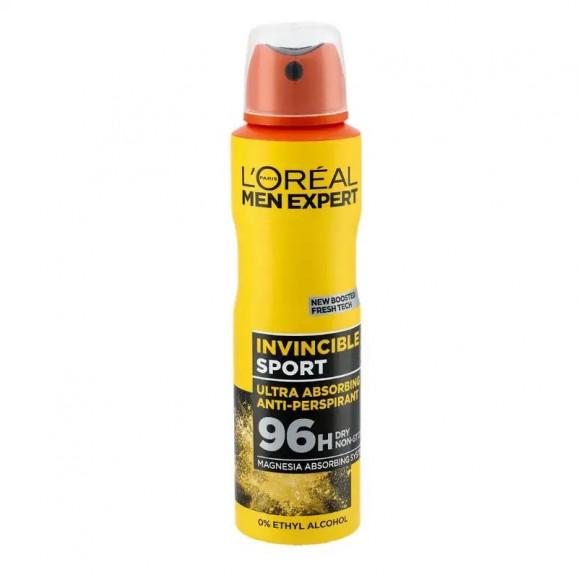L'Oréal Men Expert Invincible Sport 96H Antyperspirant w sprayu (150 ml) L'Oréal Men Expert Invincible Sport 96H Antyperspirant w sprayu (150 ml) - zdjęcie produktu