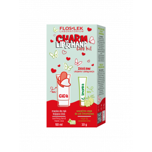 [30.06.2026] FLOSLEK CHARM LIP & HAND CARE – zestaw Ukojenie i Pielęgnacja (maska do rąk CICA 50 ml + wazelina vege do ust l - zdjęcie produktu
