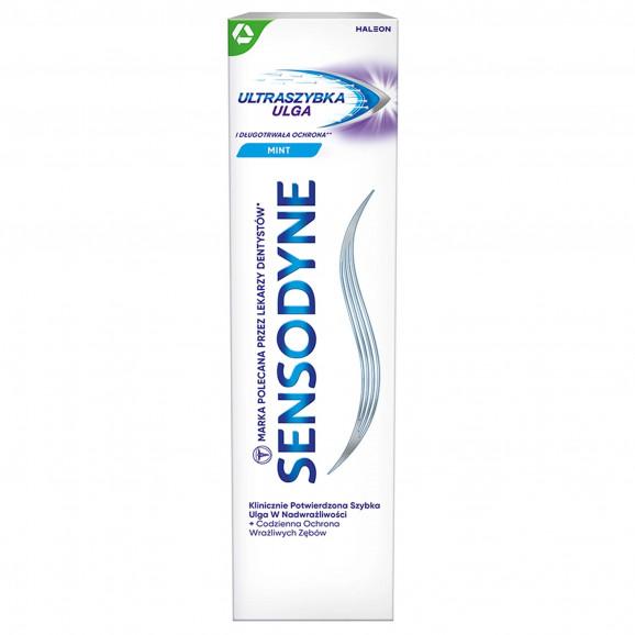 Sensodyne Ultraszybka Ulga (Rapid Relief) Mint – wyrób medyczny, pasta do zębów na nadwrażliwość (75 ml) - zdjęcie produktu