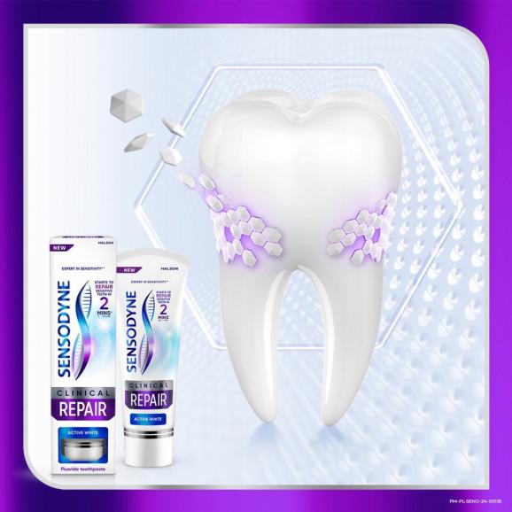 Sensodyne Clinical Repair Active White – pasta do zębów (wyrób medyczny, 75 ml) - zdjęcie produktu
