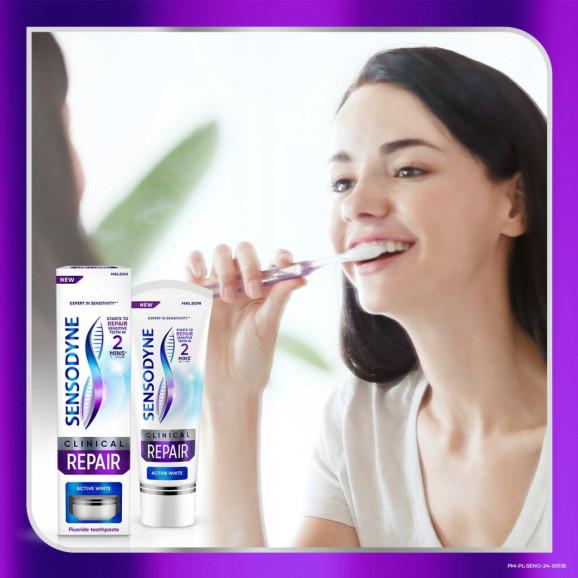 Sensodyne Clinical Repair Active White – pasta do zębów (wyrób medyczny, 75 ml) - zdjęcie produktu