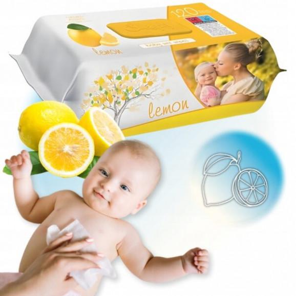 Sleepy Lemon – chusteczki nawilżane (120 szt.) - zdjęcie produktu