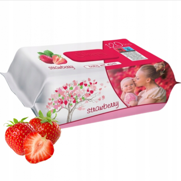 Sleepy Chusteczki nawilżane dla dzieci i dorosłych Truskawka (120 szt.) - zdjęcie produktu
