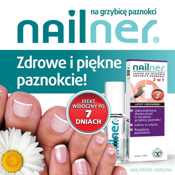 Nailner lakier do leczenia grzybicy paznokci 2 w 1 – wyrób medyczny (5 ml) Nailner lakier do leczenia grzybicy paznokci 2 w 1 – wyrób medyczny (5 ml) - zdjęcie produktu