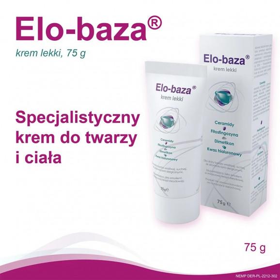 Elo-baza, krem lekki z kwasem hialuronowym (75 g) - zdjęcie produktu