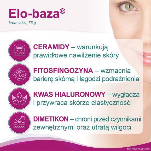 Elo-baza, krem lekki z kwasem hialuronowym (75 g) - zdjęcie produktu