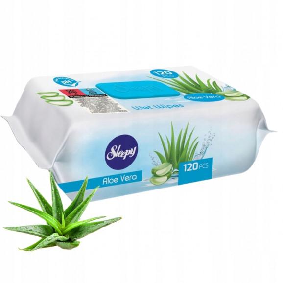 Sleepy chusteczki nawilżane hipoalergiczne dla dzieci Aloe Vera (120 szt.) - zdjęcie produktu