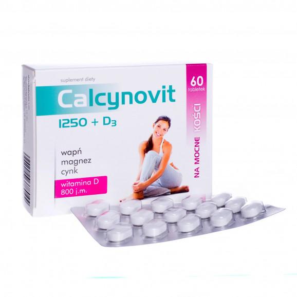 Calcynovit 1250 + D3 (60 tabletek) Calcynovit 1250 + D3 (60 tabletek) - zdjęcie produktu