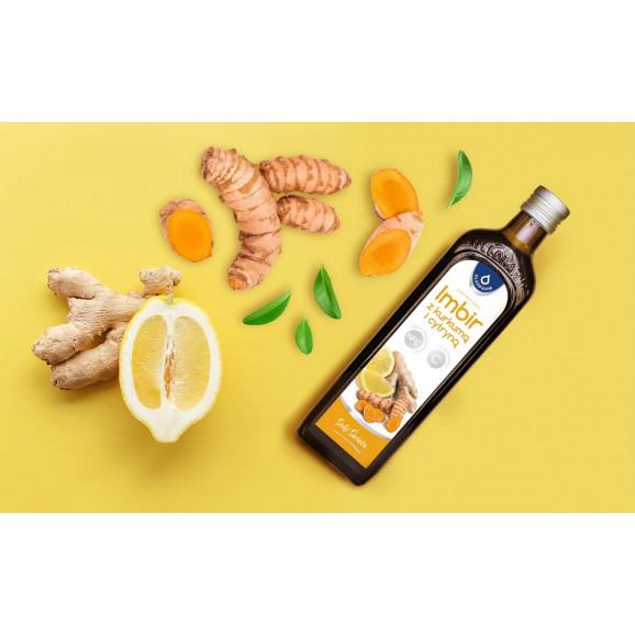 Oleofarm Soki Świata – Imbir z kurkumą i cytryną, 100% sok NFC z witaminą C (980 ml) - zdjęcie produktu