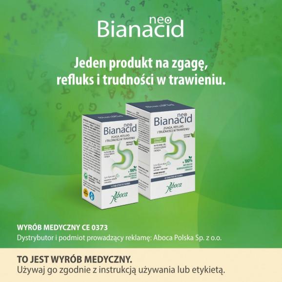 NeoBianacid, 45 tabletek do ssania, smak miętowy – wyrób medyczny NeoBianacid, 45 tabletek do ssania, smak miętowy – wyrób medyczny - zdjęcie produktu